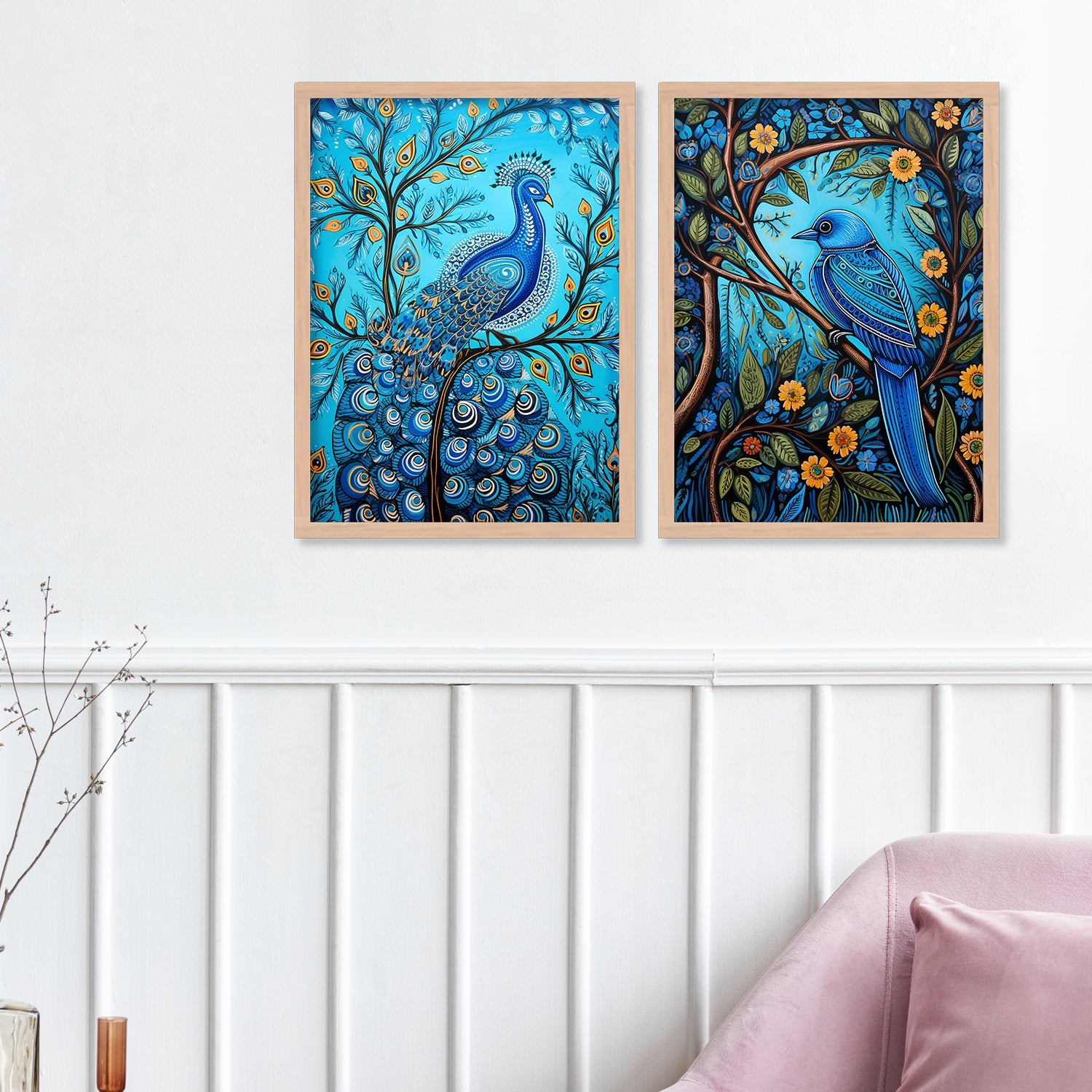 Peacock And Bird