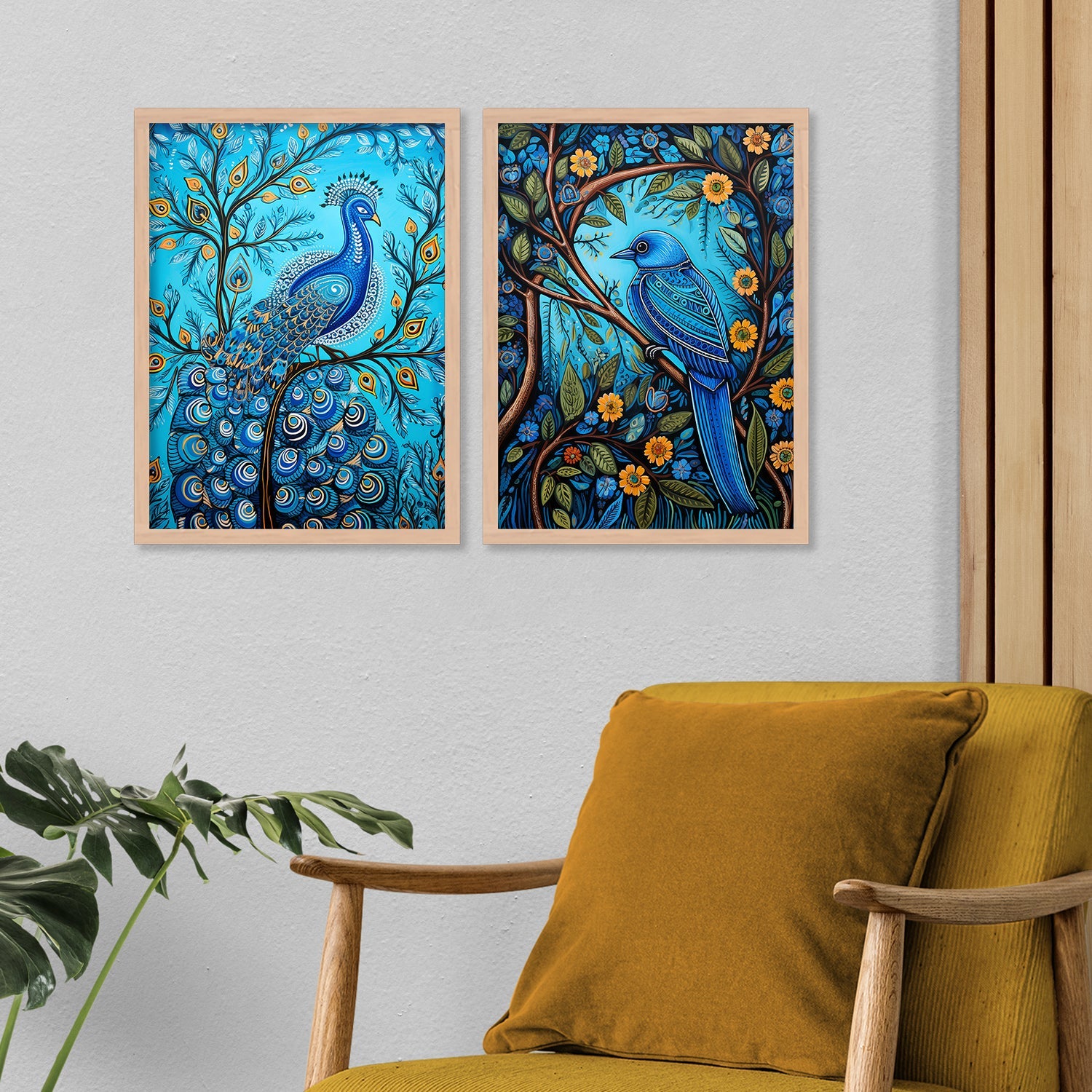 Peacock And Bird