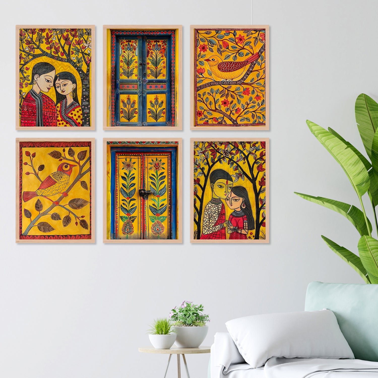 Love Garden Madhubani Wall Art