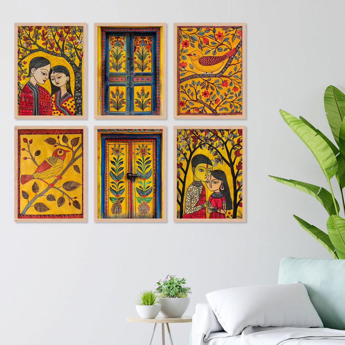 Love Garden Madhubani Wall Art