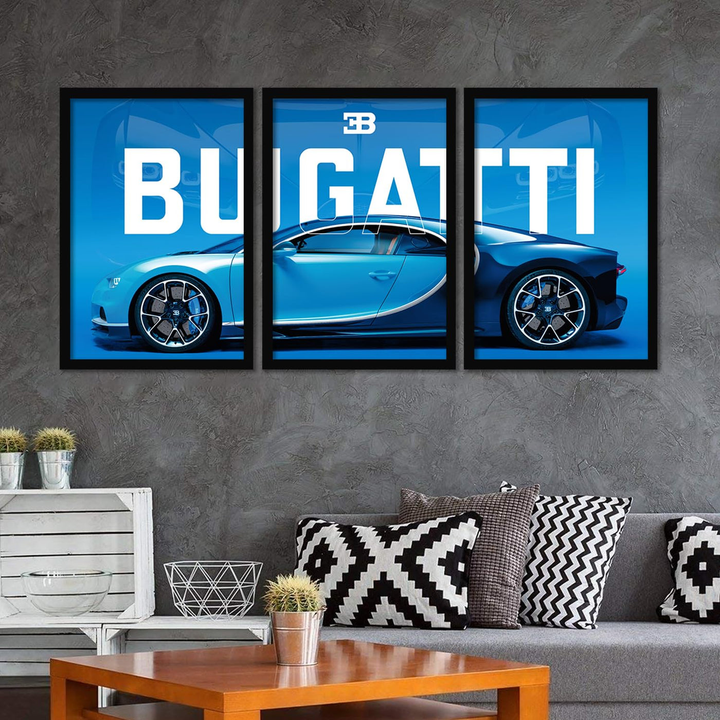 Cars Set of - 3 (Black)